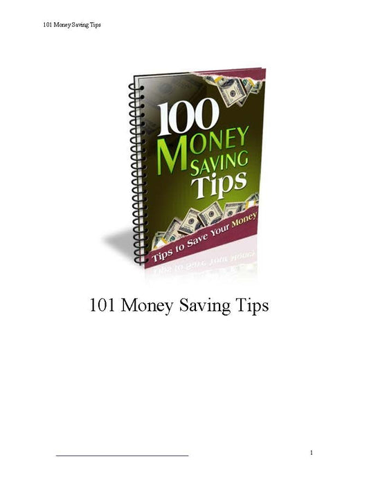 100 Money Saving Tips