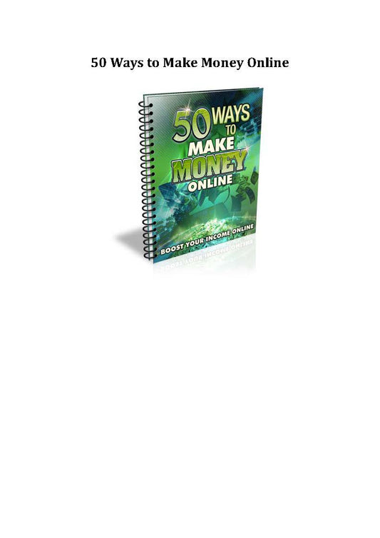 50 Ways to Make Money Online