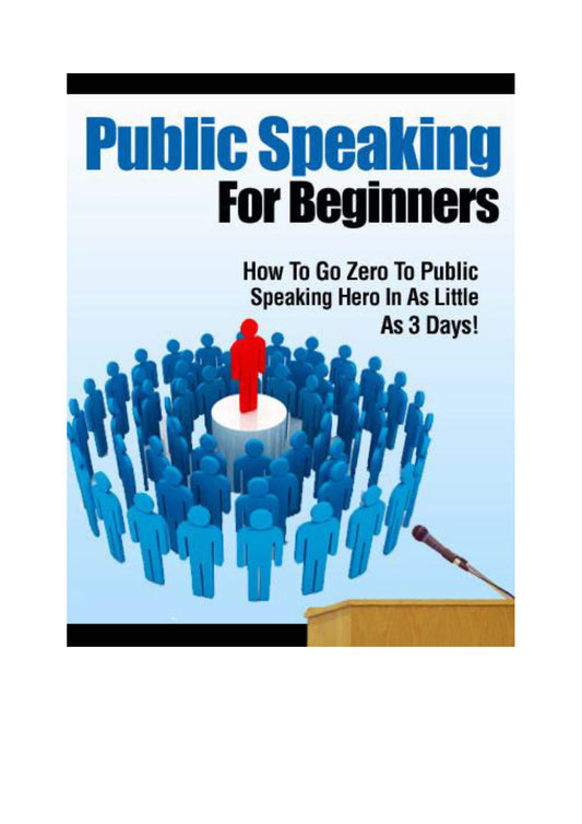 Public speaking for beginners