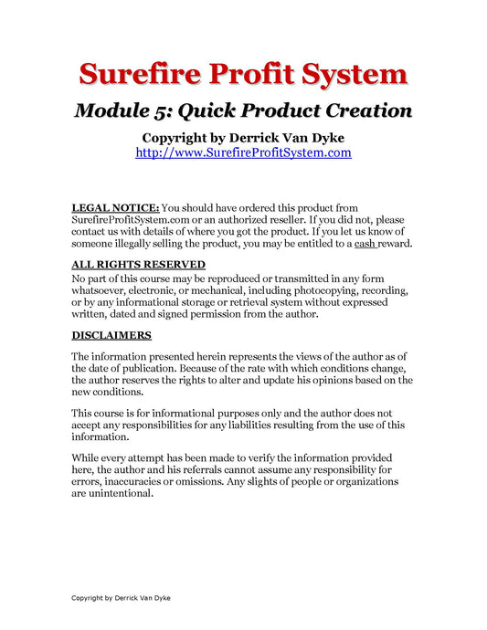 Surefire Profit System Molecule 5